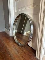 Vintage mid-century ronde spiegel met buisvormig chroom, Huis en Inrichting, Ophalen, Rond, Zo goed als nieuw, Minder dan 100 cm