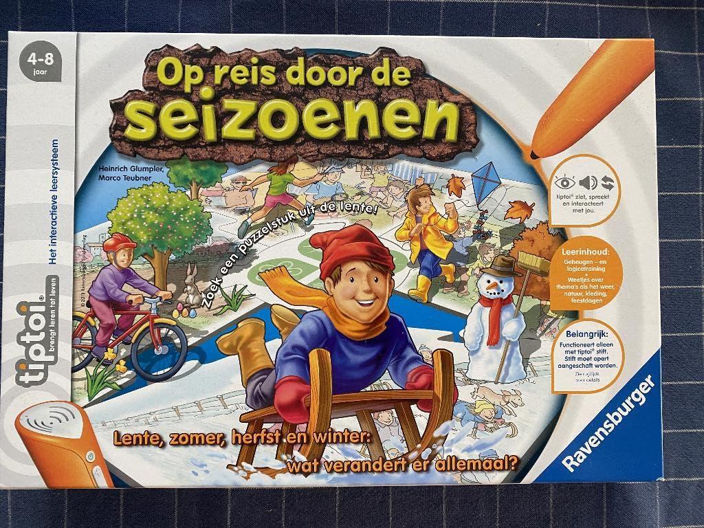 Tiptoi-spel: op reis door de seizoenen, Ophalen, Zo goed als nieuw, Puzzelen