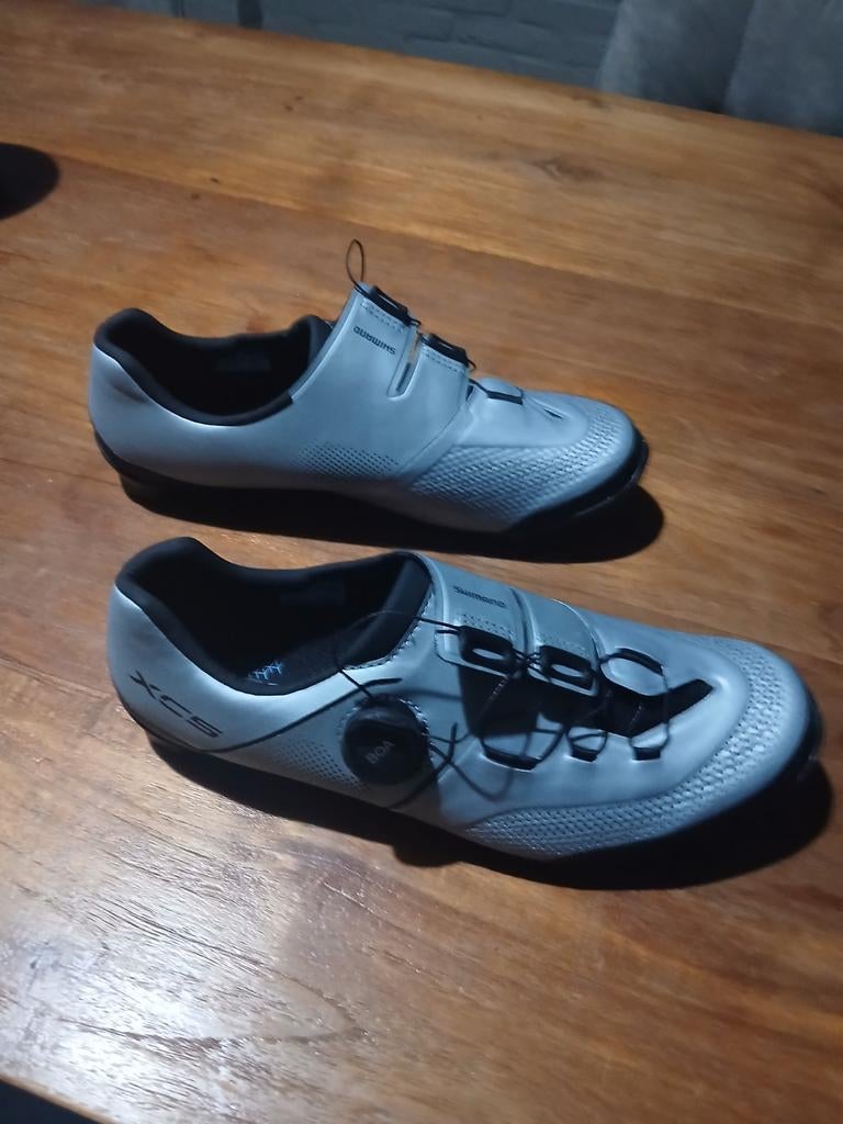 Shimano XC5 spd fietsschoenen zilvergrijs  maat 43, Ophalen