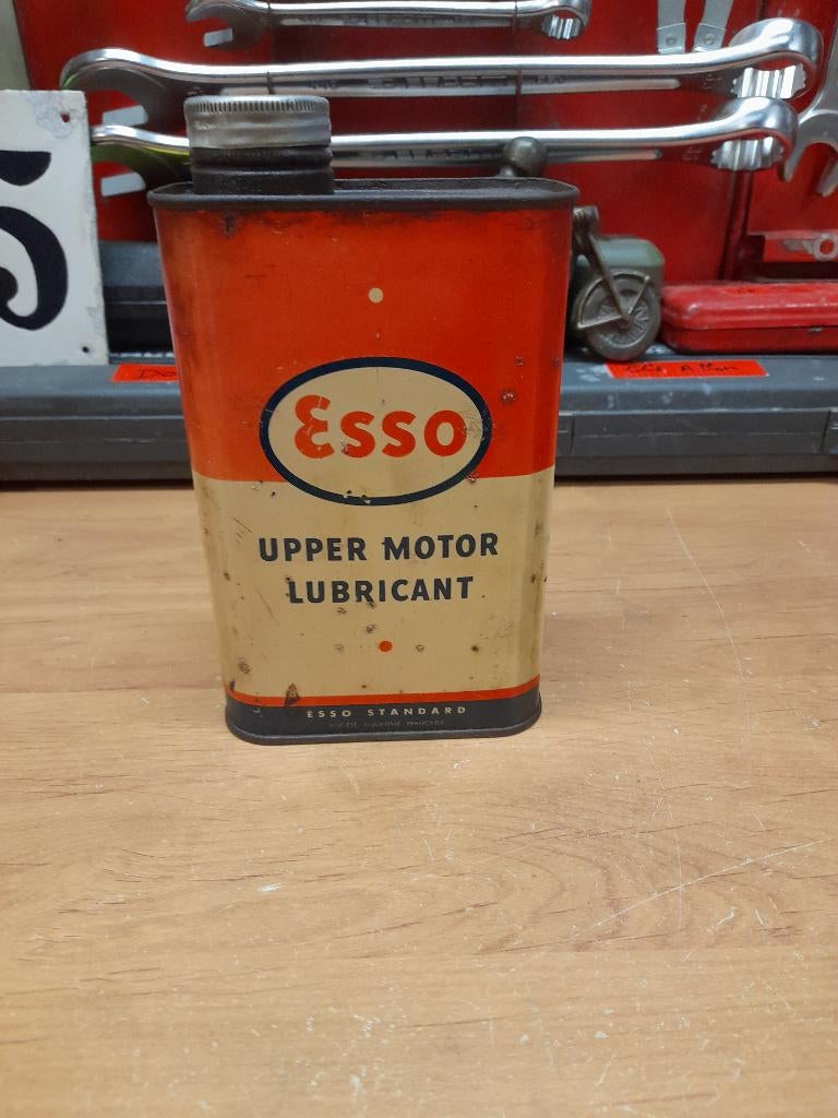 oude Esso standaard cilinder, lege oliekan, Verzamelen, Merken en Reclamevoorwerpen, Gebruikt, Overige typen, Verzenden