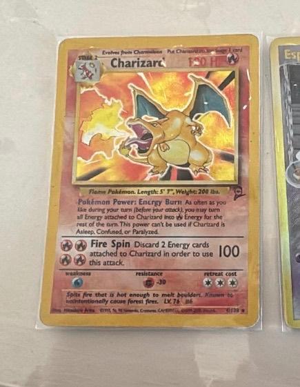 Pokemon - Charizard base set 2, Ophalen of Verzenden, Gebruikt, Losse kaart, Foil