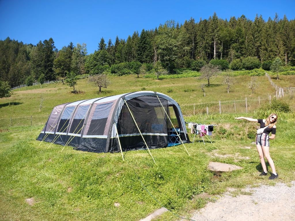 Opblaasbare tent Obelink Miami 6 Poly Easy Air CoolDark, Caravans en Kamperen, Tenten, tot en met 6, Zo goed als nieuw, Ophalen