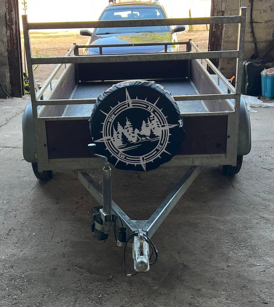 Dubbelassige aanhangwagen, Ophalen, Zo goed als nieuw