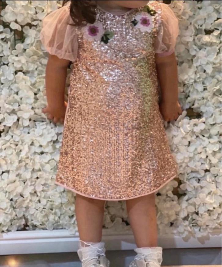 Feestjurk maat 128, Kleding | Dames, Jurken, Zo goed als nieuw, Ophalen