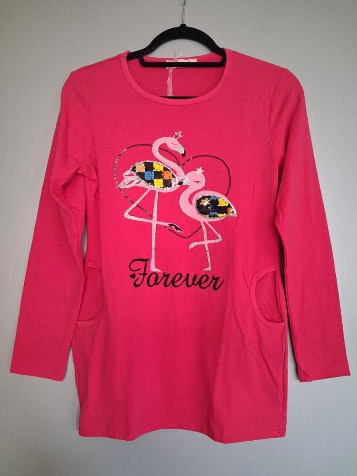 Chemise longue à paillettes Flamingos Forever 170/176, Enfants & Bébés, Vêtements enfant | Taille 176, Neuf, Fille, Chemise ou À manches longues