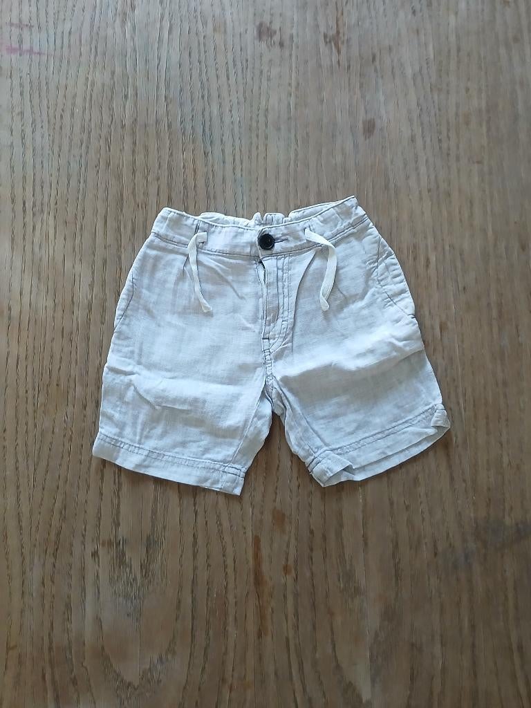 H&M Short Linen – Maat 98 – Grijs– Uitstekende staat, Broek, Gebruikt, Jongen of Meisje, H&M