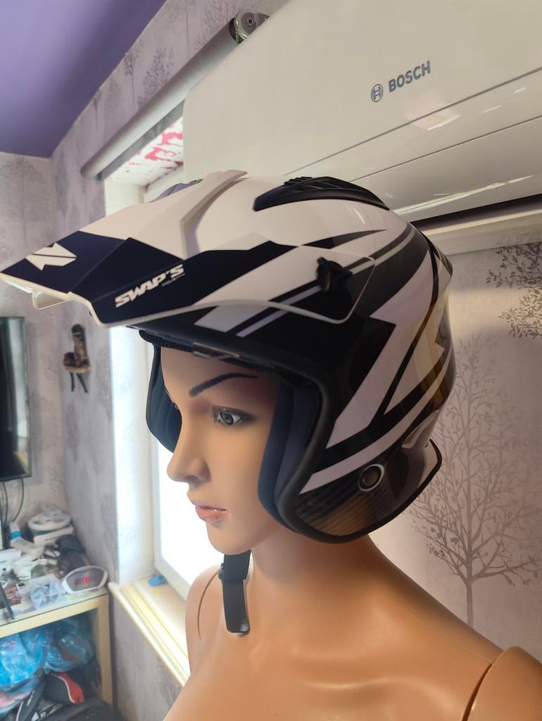 Casque moto jet SWAPS – NEUF – Taille 57/58, Motos, Enlèvement ou Envoi, L