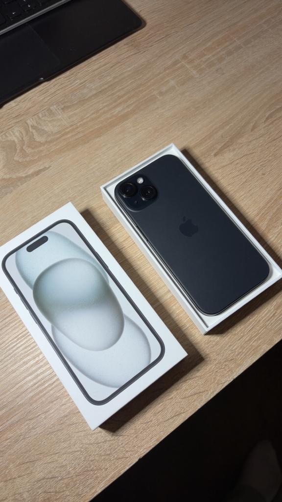 IPhone 15 5G 256GB Zwart, Télécoms, Téléphonie mobile | Apple iPhone, 256 GB, IPhone 15, Comme neuf, Enlèvement