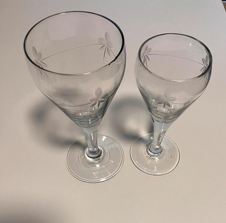 18 stuks kristallen glazen, Verzamelen, Glas en Drinkglazen, Gebruikt, Overige typen, Ophalen