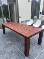 Tuintafel massieve teak, Tuin en Terras, Ophalen, Gebruikt, Rechthoekig, Hout