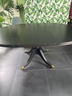 Ronde uittrekbare tafel zwart/mahonie, Ophalen, Gebruikt, Rond, Landelijk