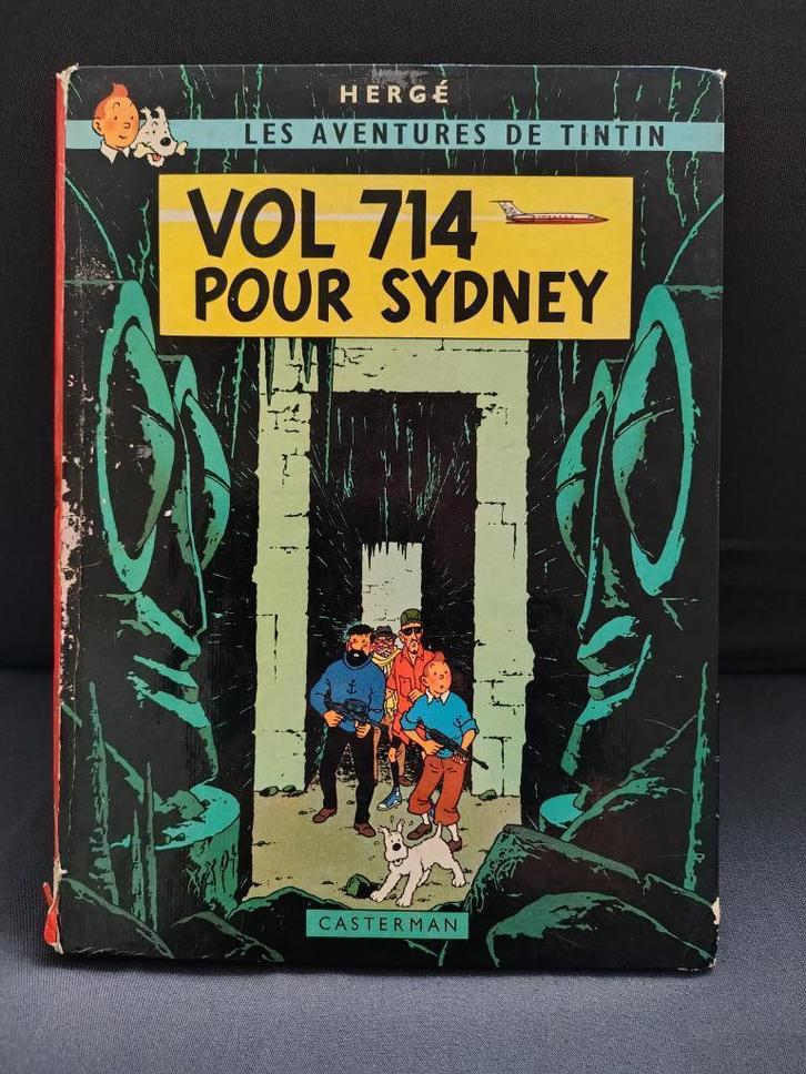 Tintin - Vol 714 pour Sydney - Edition B37 1968 2d tirage, Boeken, Stripverhalen, Gelezen, Eén stripboek, Ophalen of Verzenden