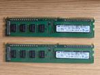 2x 2GB DDR3 RAM – PC3-10600 – 1333MHz – DIMM (desktop), Computers en Software, RAM geheugen, Ophalen, Gebruikt, 1333 MHz, DDR3