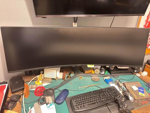 Samsung Odyssey Ultra Wide Curved Gaming Monitor C49HG90DMR,, Computers en Software, Monitoren, Gebruikt, Gaming, Ultrawide, In hoogte verstelbaar