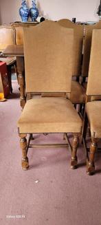 6 chaises en chêne à haut dossier., Antiquités & Art, Antiquités | Meubles | Chaises & Canapés