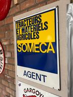 SOMECA emaille reclamebord, Ophalen of Verzenden, Gebruikt, Reclamebord