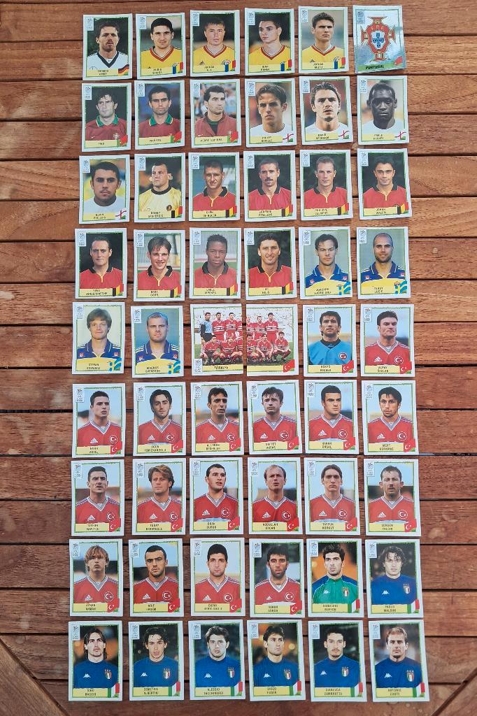 Panini EK Euro 2000 lot v 66 stickers alke achterkanten, Hobby en Vrije tijd, Stickers en Plaatjes, Zo goed als nieuw, Ophalen of Verzenden