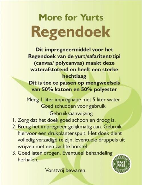 More for Yurts RG impregnatie voor canvas doeken, Caravans en Kamperen, Tentaccessoires, Nieuw, Ophalen of Verzenden