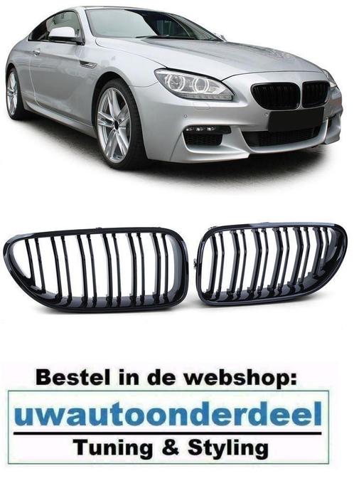 Grill Hoogglans Zwart Dubbele Spijl Voor Bmw 6 Serie F06 F12, Auto diversen, Tuning en Styling, Verzenden