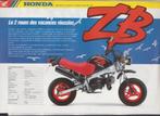 Brochure voor Honda Minibike Monkey ZB50 Dax ZT70 bromfietse, Boeken, Motoren, Verzenden, Gelezen