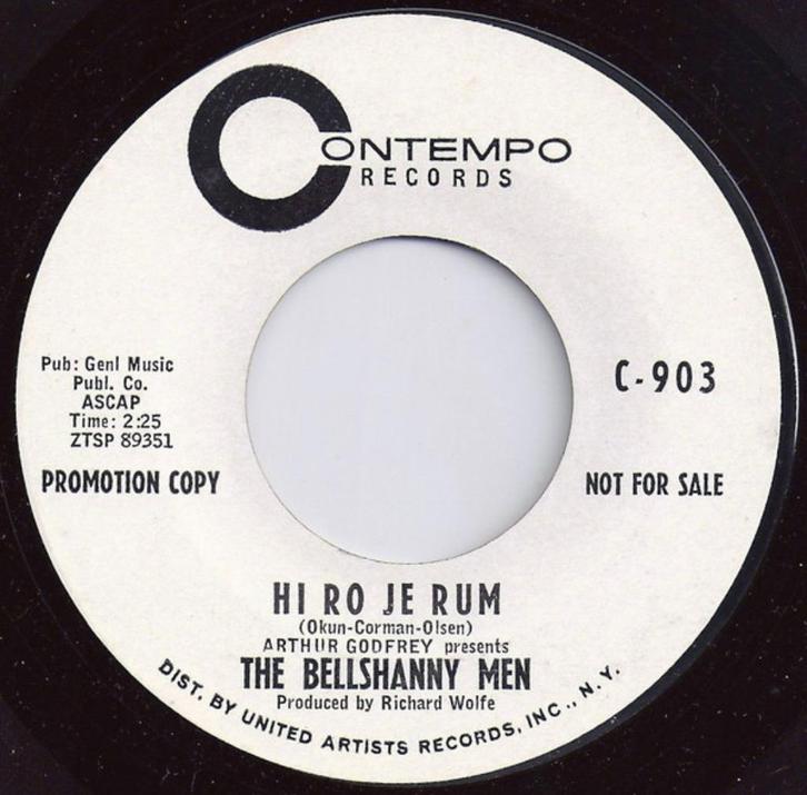 The Bellshanny Men – Hi Ro Je Rum, Cd's en Dvd's, Vinyl Singles, Gebruikt, Single, Pop, 7 inch, Ophalen of Verzenden