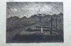 ALFONS PROOST / NIEUPORTE 1916 / ZW-W ETS / 30x46cm / SIG, Antiek en Kunst, Ophalen of Verzenden