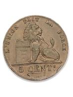 Munt België 5 cent koper Leopold I jaartal 1856 mooi, Ophalen of Verzenden, Overig, Losse munt
