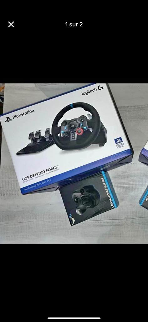 Logitech G29 stuurwiel + Logitech-pedaal en versnellingspook, Games en Spelcomputers, Spelcomputers | Sony Consoles | Accessoires