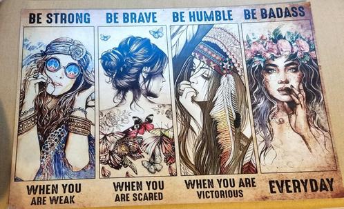 Pancarte groot hippie bohème bohemian plakaat 40,5x61cm, Huis en Inrichting, Woonaccessoires | Tekstborden en Spreuken, Gebruikt