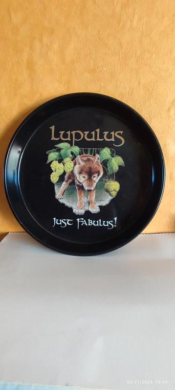 Plateau de service bière LUPULUS ., Enlèvement ou Envoi, Utilisé, Panneau, Plaque ou Plaquette publicitaire, Autres marques