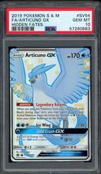Articuno GX PSA 10 - SV54/SV94 - Sun & Moon - Hidden Fates, Hobby en Vrije tijd, Verzamelkaartspellen | Pokémon, Ophalen of Verzenden