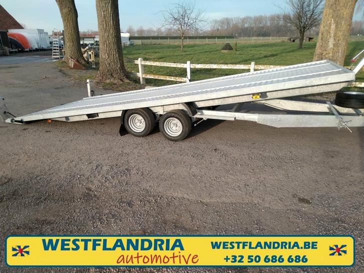 Kantelbare autotrailer 3000kg/460cm, augustus 2025, Auto's, Bestelwagens en Lichte vracht, Bedrijf, Te koop, Fiat, Ophalen