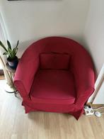 Rode eenpersoons stoel, Huis en Inrichting, Stoelen, Ophalen, Rood, Simpel, Gebruikt