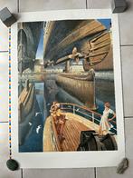Affiche de Schuiten, Port de Cherbourg, 2004, voir photos !, Collections, Rectangulaire vertical, Utilisé, Affiche ou Poster pour porte ou plus grand