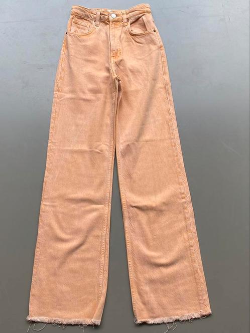 Pantalon en jean à jambes larges Zara pêche 164-170 (34), Enfants & Bébés, Vêtements enfant | Taille 170, Comme neuf, Fille, Pantalon
