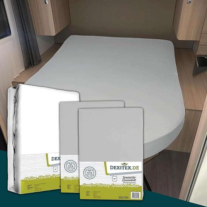 Textielpakket Queensbed/Eilandbed - 1 molton met 2 jersey, Caravans en Kamperen, Caravanaccessoires