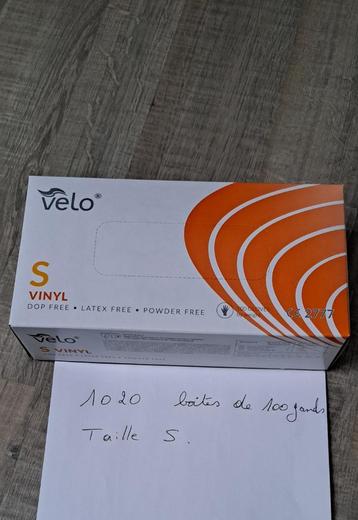 Lot de gants vinyles Taille S beschikbaar voor biedingen