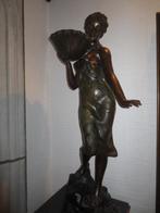 Statue en bronze, Fille à la coquille - C. Coundray, Antiquités & Art, Enlèvement