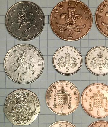 Elizabeth 2 munten, Penny Pence 1981 2000 beschikbaar voor biedingen