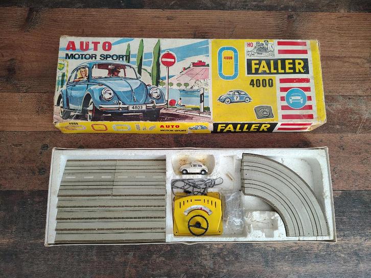 Racebaan 4000/ Volkswagen Kever/ Faller AMS / Slotcar, Kinderen en Baby's, Speelgoed | Racebanen, Racebaan, Verzenden