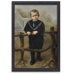 Portret van een kleine jongen - Piet Mondriaan canvas + bakl, Huis en Inrichting, Woonaccessoires | Wanddecoraties, Nieuw, Verzenden