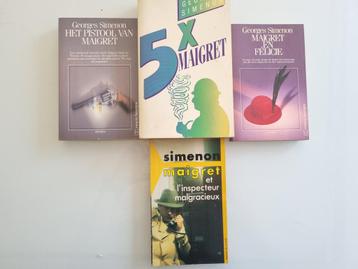 Georges Simenon - 4 boeken Maigret, waarvan 1 in het Frans beschikbaar voor biedingen