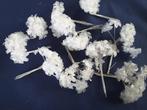bouquet de 12 fleurs blanches avec perle blanche au centre, Enlèvement ou Envoi