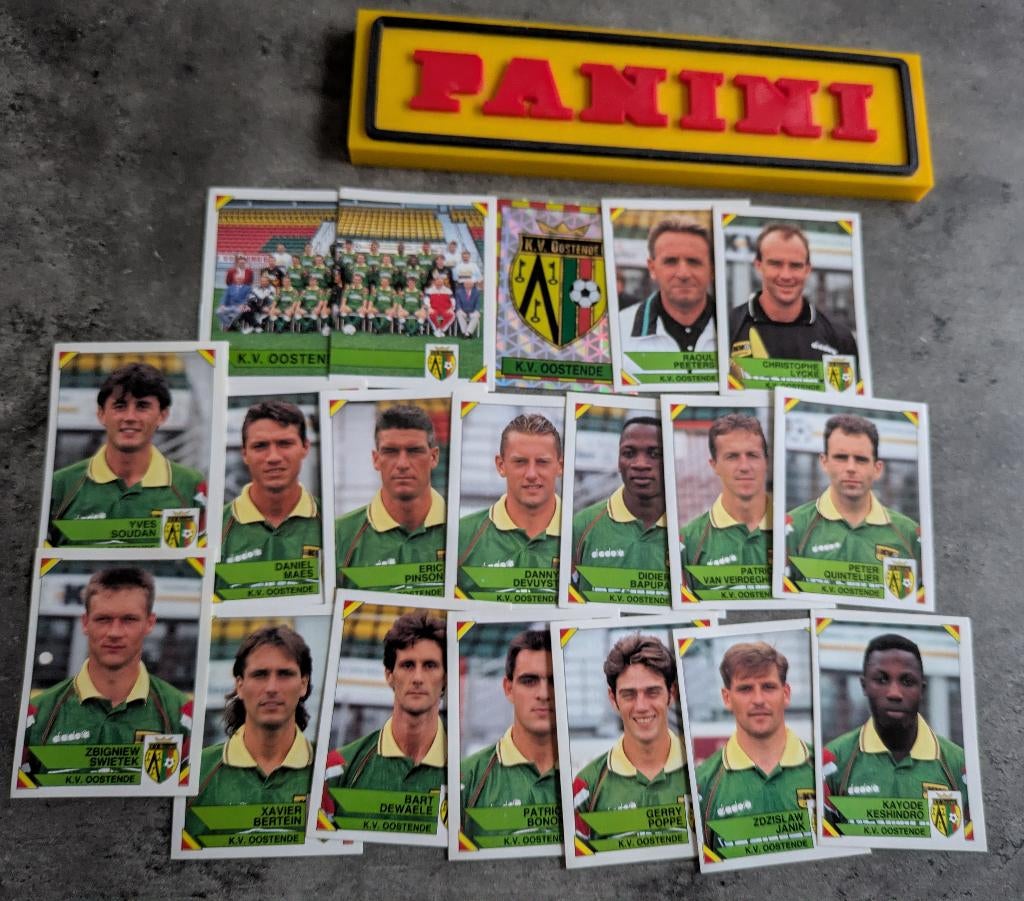Panini FOOTBALL 95 19 STICKERS 1995 KV OOSTENDE VOETBAL, Verzenden, Nieuw