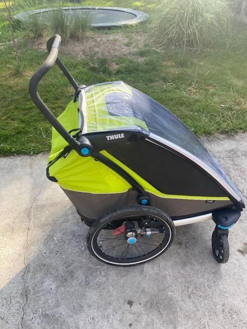 Thule Fietskar Chariot Cab, Fietsen en Brommers, Fietsaccessoires | Aanhangwagens en Karren, Zo goed als nieuw, Kinderkar, Vering