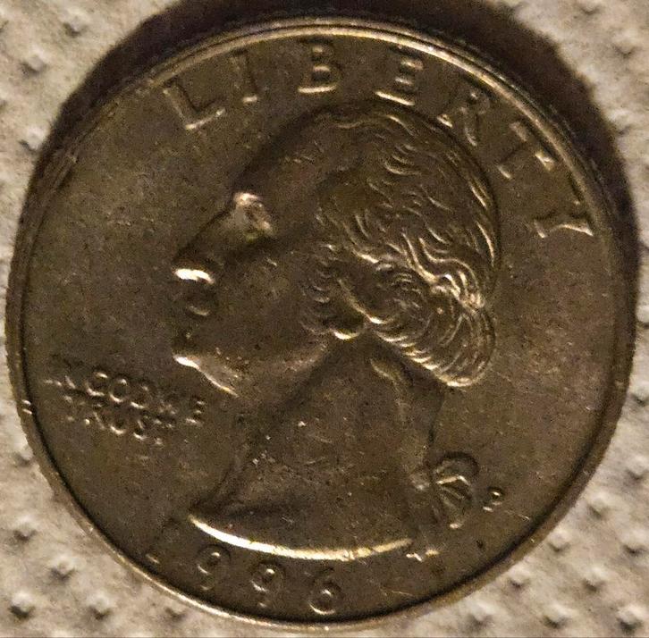 Amerikaanse Washington quarter dollar 1996, Postzegels en Munten, Munten | Amerika, Ophalen of Verzenden