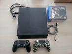 Playstation 4 met 2 controllers en games, Games en Spelcomputers, Ophalen, Zo goed als nieuw, Met 2 controllers