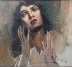 Aimé Van Belleghem (1922-1996): Diva (O/D, 64 x 57 cm), Antiek en Kunst, Kunst | Schilderijen | Klassiek, Ophalen of Verzenden