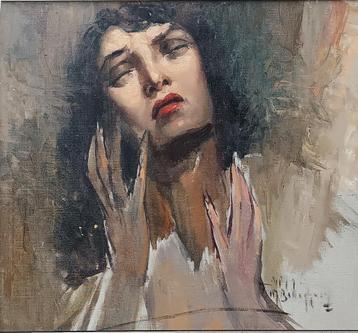 Aimé Van Belleghem (1922-1996): Diva (O/D, 64 x 57 cm) beschikbaar voor biedingen