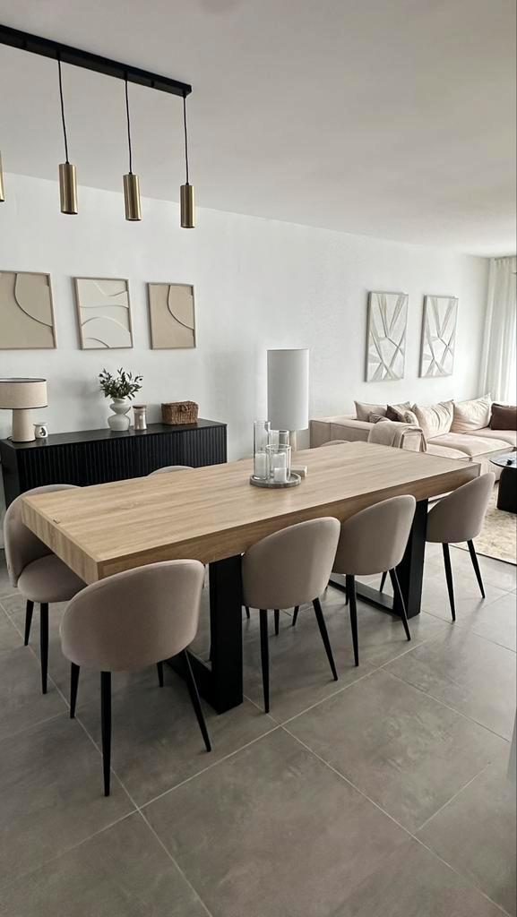 Table a manger bois et noir, Huis en Inrichting, Tafels | Eettafels, Zo goed als nieuw, Ophalen